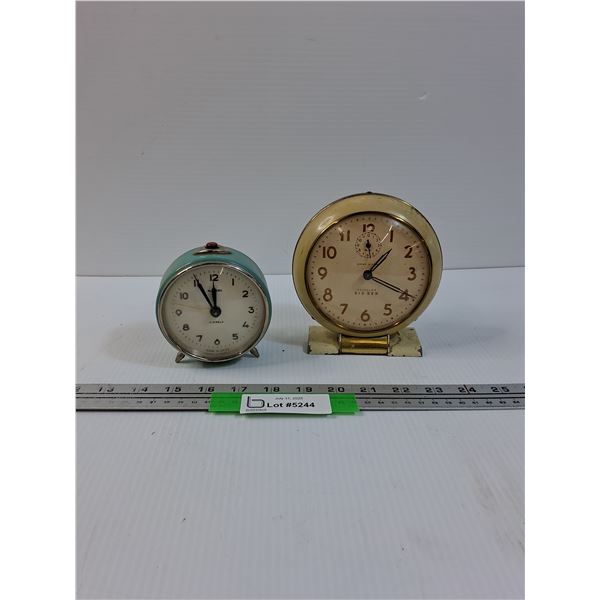 (2) Vintage End Table/Desk Clocks - Big Ben & Allegro