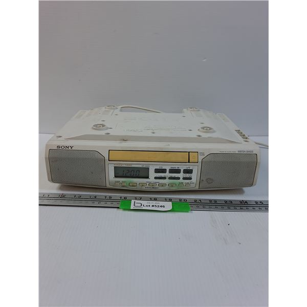 Sony Radio & CD Player, Under Kitchen Cupboard Mountable - Powers On, As Is