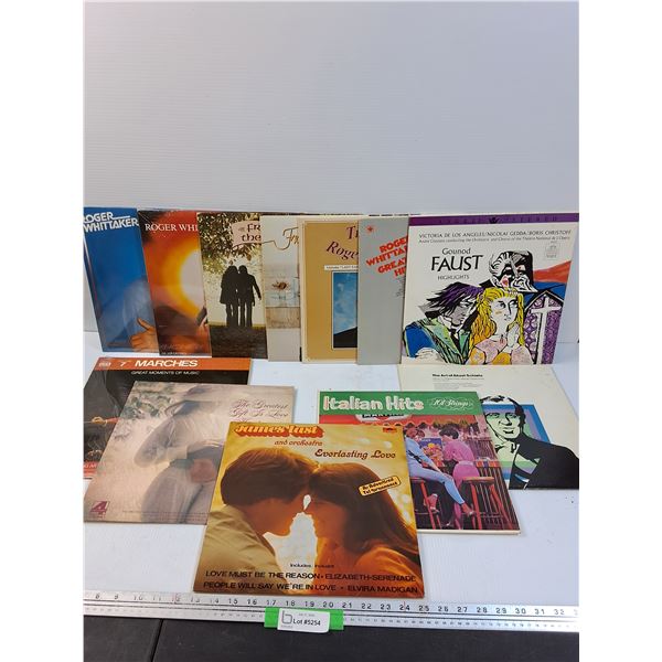 (12) Records: Roger Whittaker, Frank Mills, Italian, Classical, Misc