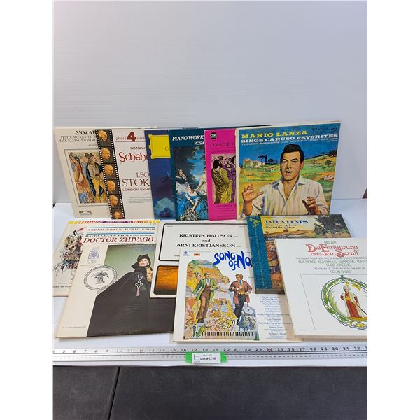 (12) Records: Classical, Mozart, Brahms, Doctor Zhivago, Misc