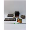 Image 1 : Lot: Fred Flintstone Walking Toy, Mozart CDs & Book, Counting Machine (As Is), AV Input & Amp Electr
