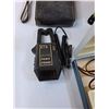 Image 5 : Lot: Garbage Can, Mickey Mouse Toy, Cassette Player w/Police Tape, Power Tester in Case, Slide Case