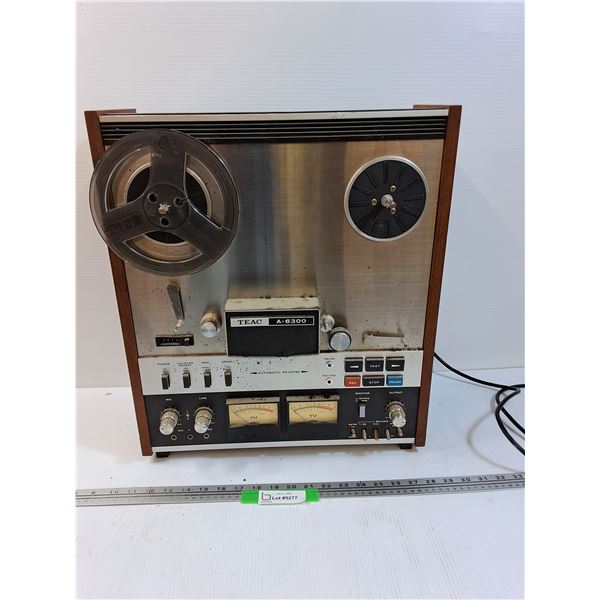 Teac Model A-6300 Reel to Reel Recorder Player - CANNOT SHIP  - Powers on, as is