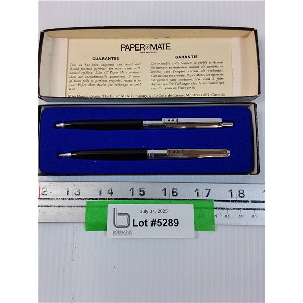 Paper Mate Set of Lead Mechanical Pencil & Ball Point Pen in Case
