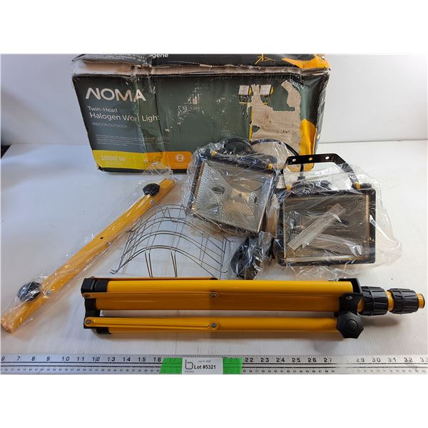 Noma Twin Head Halogen Work Light - As Is
