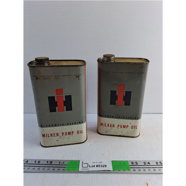 (2)  McCormick - Deering Milker Pump Oil - Cannot Ship