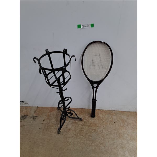 26" x 8" Planter Stand and Tennis Racket - PICK UP