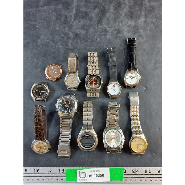 Various Quartz & Digital Watches - Timex, Coleman, Bulova and Misc - As Is