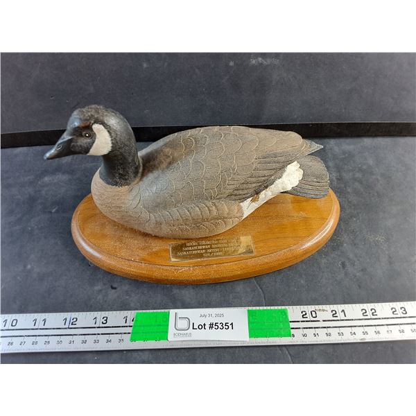 Ducks Unlimited 1997-98 Saskatchewan Sponsor Decoy by Leroy Royer, 626/1000