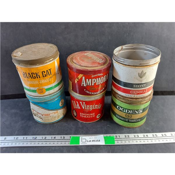 Vintage Tobacco Tins - Old Virginia, Players and Black Cat