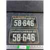 Image 1 : 1960 Saskatchewan License Plates