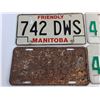 Image 2 : Vintage Manitoba and Saskatchewan License Plates