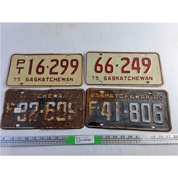 Vintage Saskatchewan License Plates