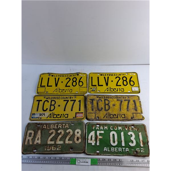 Vintage Alberta License Plates