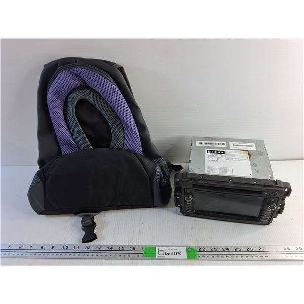 Backpack - New and GM Screen Car Radio - As Is