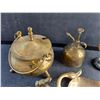 Image 5 : Brass Sugar Pot with Lid, Oil Can, Brass Swan Tray and Brass Decor