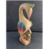 Image 2 : Carved Wood Heron Bird Decor 16"
