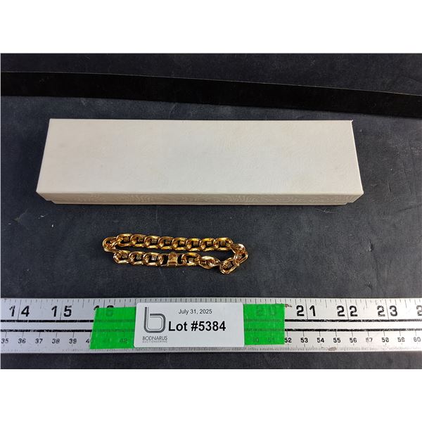 Brass Bracelet with Diamonds - Authenticity Not Guaranteed