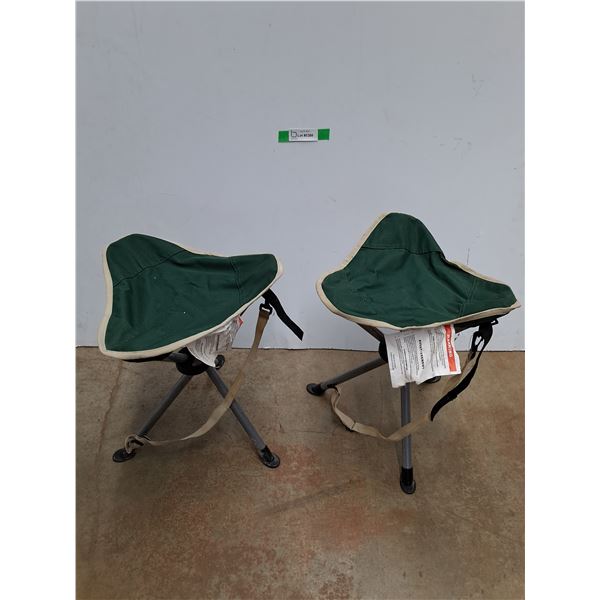 (2) Folding Stools 17" T