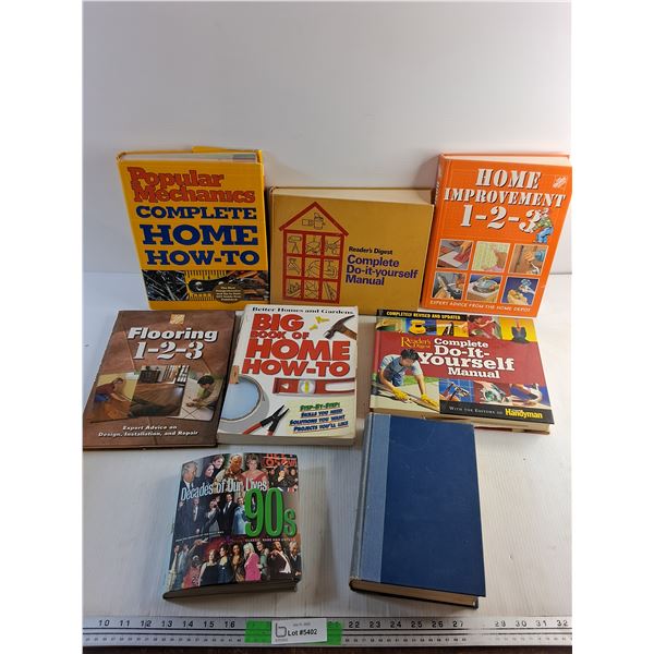 Various Books - Flooring 1-2-3, Popular Mechanics and Complete DIY Manual