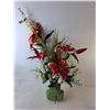 Image 2 : Artificial Flowers & (4) Glass Jars/Jugs Up to 12" Tall