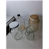 Image 3 : Artificial Flowers & (4) Glass Jars/Jugs Up to 12" Tall