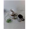Image 2 : Ceramic Vase, (3) Candleholders, Coffee Percolator, Misc.