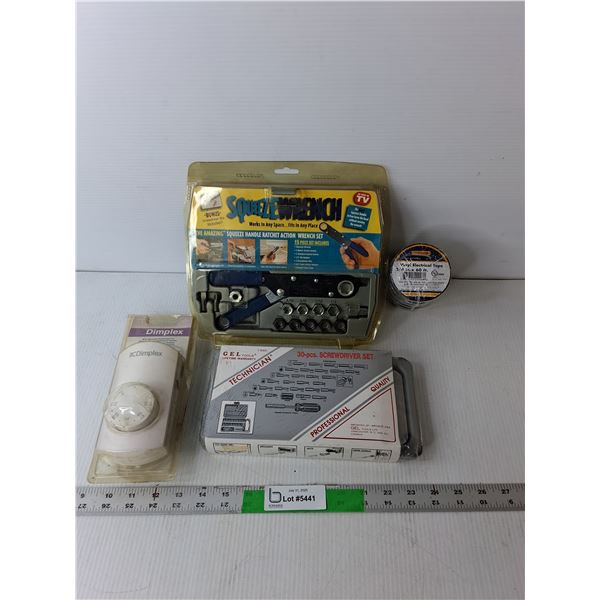 Squeezewrench, Electrical Tape, Screwdriver Set, Thermostat- All Sealed