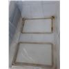 Image 3 : (3) Folding Stools, Plastic Tote 22.5" x 16" x 8.5"- No Lid, Colored Lightbulbs, Misc.
