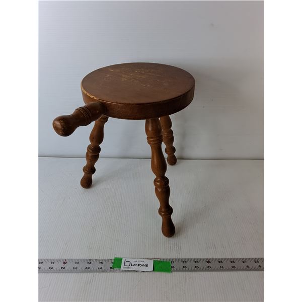 Wooden Milking Stool 13" Tall