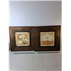 Image 1 : (2) Wooden Flowered Wall Art Pieces 20.5"