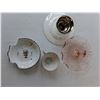 Image 2 : Copper Serving Tray 12" Long, (2) Painted Vanity Trays, Footed Rotating Plate, Misc.