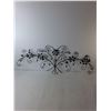 Image 3 : Flowered Metal Wall Art 38" Long, Woven Basket & Fruit Basket- PICK UP ONLY