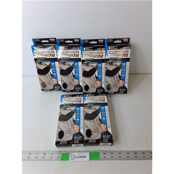 (6) Copper Infused Elbow Sleeves-M, NIB