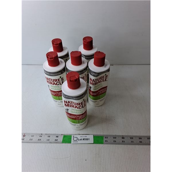 (6) Bottles of Nature's Miracle Stain & Odour Remover- Appear NIB