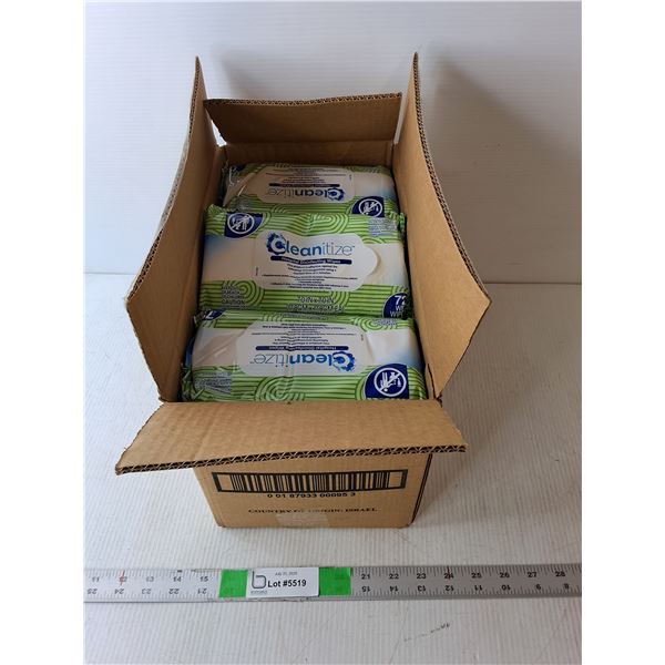 Box of (12) Cleanitize Hospital Disinfecting Wipes- NIB