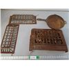 Image 1 : Antique Frying Pan & (3) Vent Covers Up to 16.5" Long