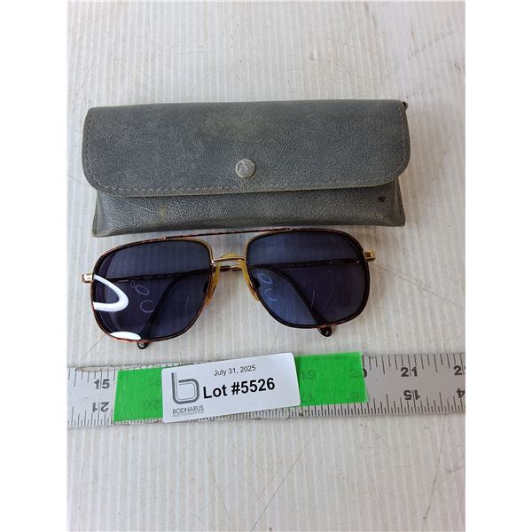 Luxottica Sunglasses with 18K Gold Frame & Case