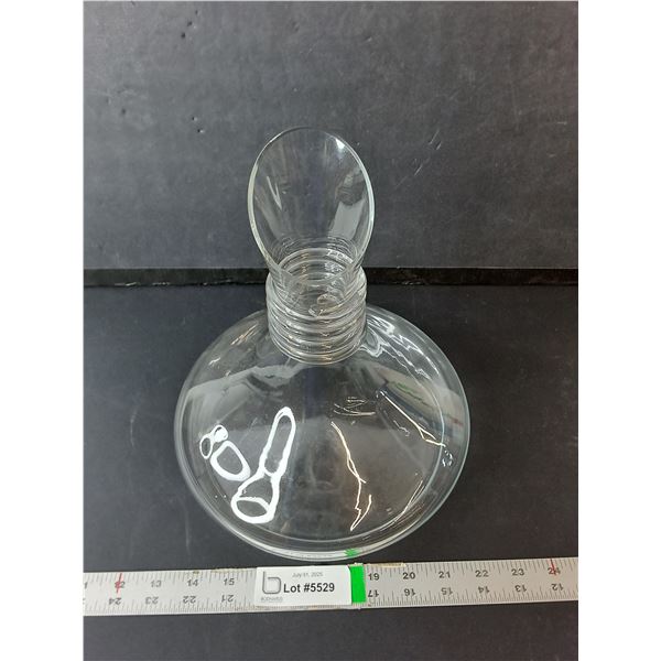 Clear Glass Carafe 10" Tall