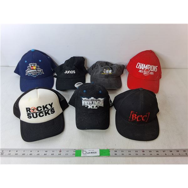 (7) Hats- Wrestlemania, Junos, 2013 Memorial Cup, Misc.