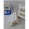 Image 3 : (2) Boxes Of Masks & White Plastic Corner Shelf