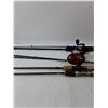 Image 3 : (3) Fishing Rods & Extra  Fishing Poles