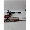 Image 4 : (3) Fishing Rods & Extra  Fishing Poles
