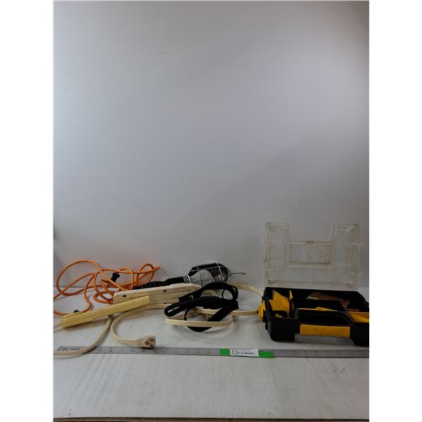 (1) Light, (2) Extension Cords, Dog Leash And Tool Box- Tested