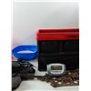 Image 7 : Black Storage Bin, (3) Umbrellas, (4) Ice Cube Trays, Alarm Clock, Bowl & Water Pitcher