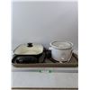 Image 1 : Rival Crock Pot, Oster Electric Skillet Frying Pan & (2) Plastic Shoe Mats-