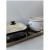 Image 6 : Rival Crock Pot, Oster Electric Skillet Frying Pan & (2) Plastic Shoe Mats-
