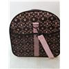 Image 2 : Pink And Black Pet Carrier- 19" x 12" 11.5"- Stains