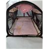 Image 4 : Pink And Black Pet Carrier- 19" x 12" 11.5"- Stains
