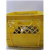 Image 4 : Yellow Milk Crate & Metal Parts- 12.5"- PICK UP